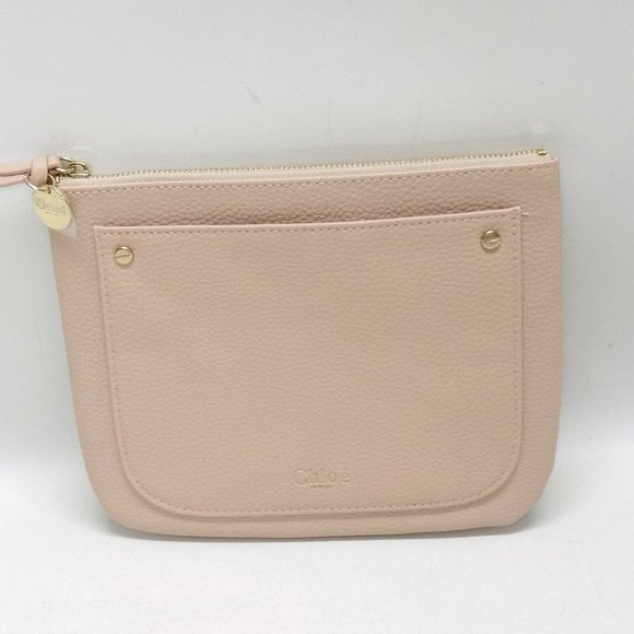 Chloe Handbags - Chloe Parfum Faux Pink Leather Cosmetic Case